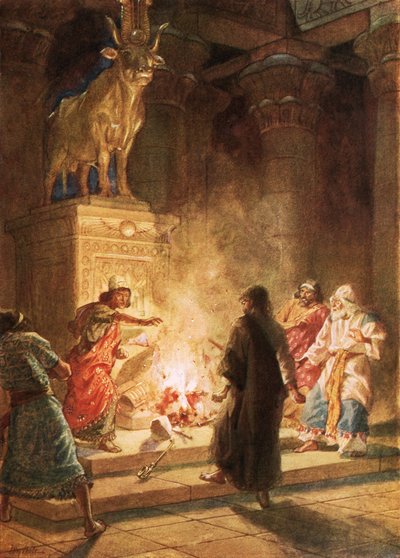 Een profeet van God veroordeelt de afgoderij van Jerobeam door William Brassey Hole