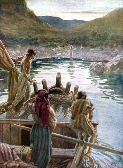 Jezus verschijnt aan de discipelen aan het meer van Galilea door William Brassey Hole