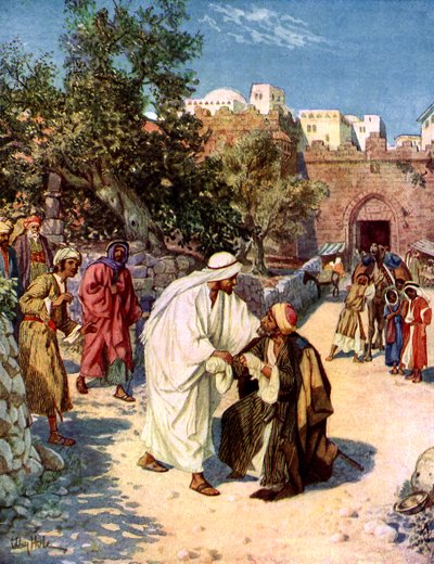 Jezus reinigt een melaatse door William Brassey Hole