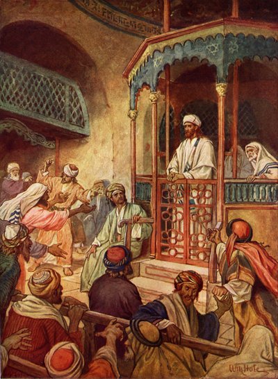 Jezus wordt afgewezen in Nazareth - Bijbel door William Brassey Hole
