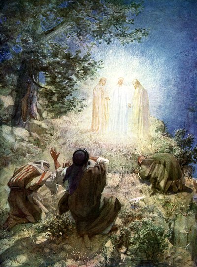 De transfiguratie van Jezus - Bijbel door William Brassey Hole