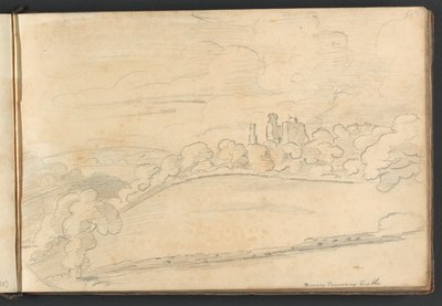 Berry Pomeroy Kasteel door William Brockedon