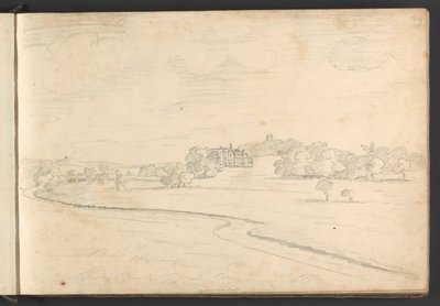 Kasteel Powderham door William Brockedon
