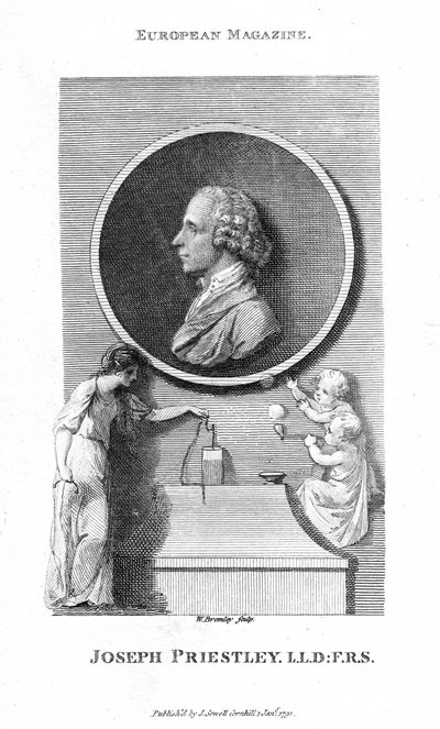 Joseph Priestley, Engelse chemicus en presbyteriaanse predikant, 1791 door William Bromley
