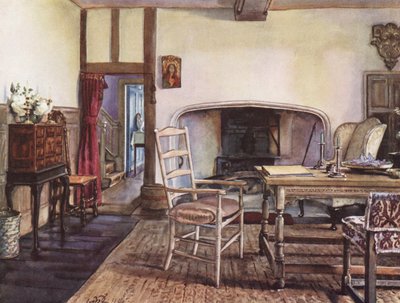 Interieurdecoratie: Een witte hal door William Bruce Ellis Ranken