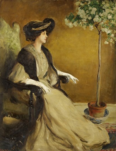 Portret van Mevrouw Patrick Campbell door William Bruce Ellis Ranken