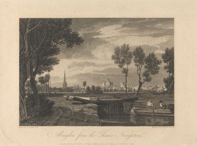 Abingdon vanaf de Thames-navigatie door William Byrne