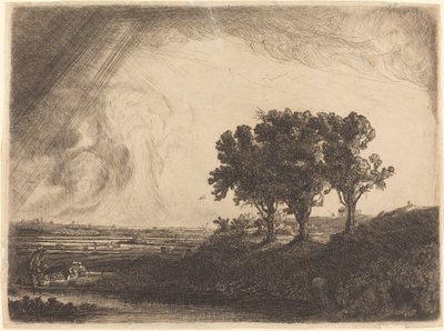 De Drie Bomen door William Byron after Rembrandt van Rijn