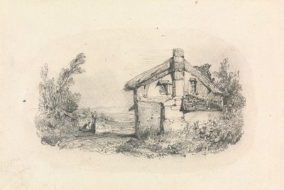Huisje in een Landschap door William Callow