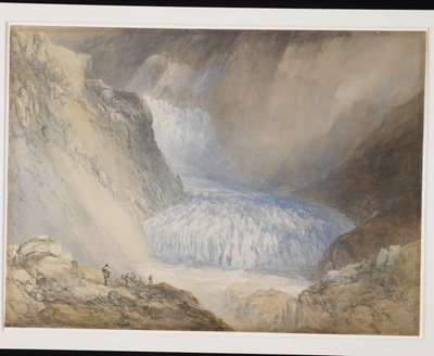 Glacier du Rhône en de Galenstock, vanaf de Furka-pasweg door William Callow