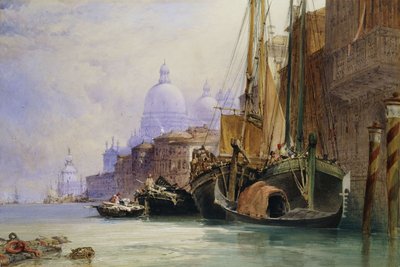 Santa Maria della Salute en het Canal Grande, Venetië door William Callow