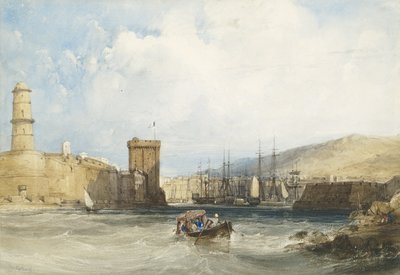 De Ingang van de Haven van Marseille, c.1838 door William Callow