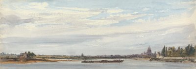 Uitzicht op Parijs vanaf Charenton door William Callow