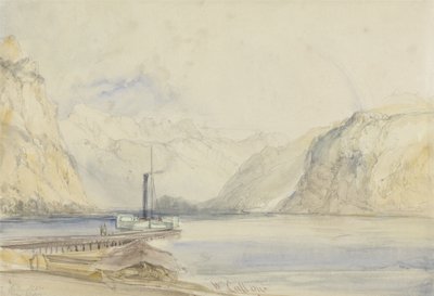 Wallenstadt, vanuit Wesen, Zwitserland door William Callow