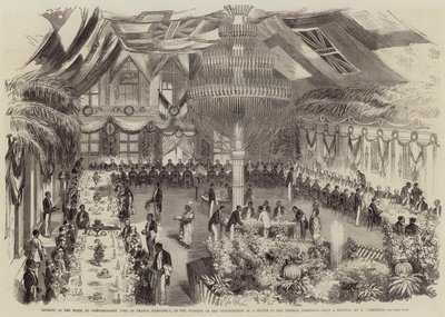 Banket in het Hotel du Gouvernement, Fort de France, Martinique, ter gelegenheid van de inhuldiging van een standbeeld voor keizerin Josephine door William Carpenter