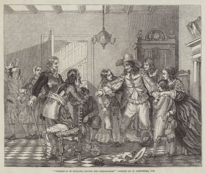 Karel II in Holland, voor de Restauratie door William Carpenter