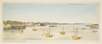 Rivier Taptie, Surat vanaf het fort (boten) door William Carpenter