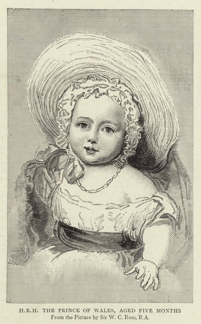 Zijne Koninklijke Hoogheid de Prins van Wales, vijf maanden oud door William Charles (after) Ross