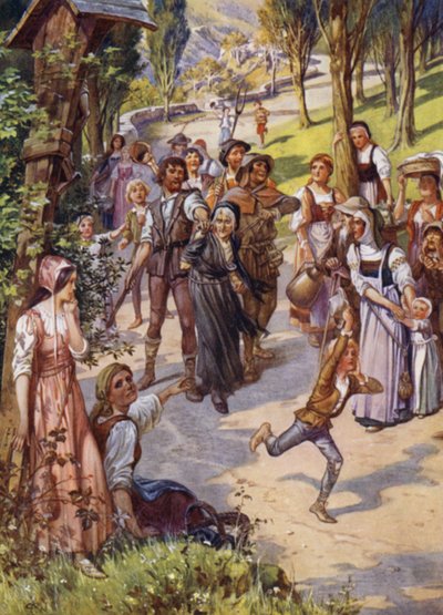 Illustratie voor Kind van de Lucht door M H Spielmann door William Charles John Pitcher