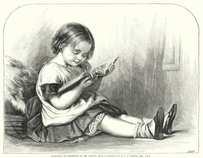 Lezen door William Charles Thomas (after) Dobson