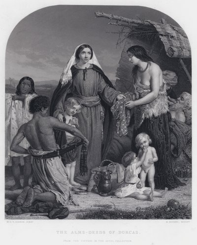 De Liefdadigheidsdaden van Dorcas door William Charles Thomas (after) Dobson