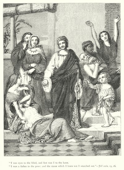 De voorspoedige dagen van Job door William Charles Thomas (after) Dobson