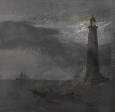 Act drop voor The Lighthouse, 1855 door Clarkson Frederick Stanfield