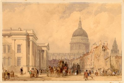 Het Postkantoor, St Martins le Grand, Londen, met St Paul