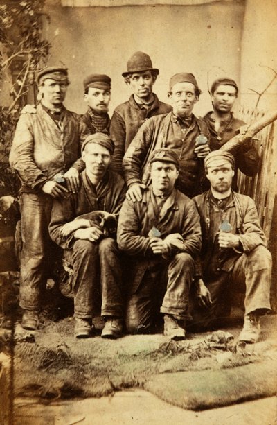 Arbeiders van de Tredegar Iron Works, Wales door William Clayton