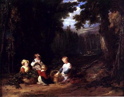 Jonge Kinderen die Hop Plukken, ca. 1835 door William Collins
