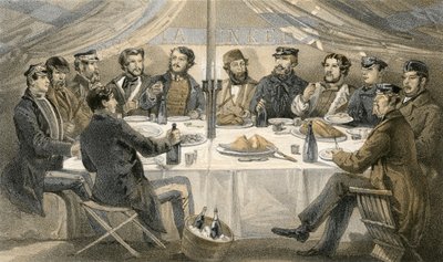 Een kerstdiner op de hoogten voor Sebastopol door William Crimea Simpson