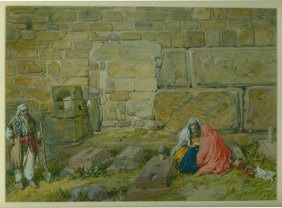 Opgebouwde deuropening in de oostmuur van Haram, nabij de Gouden Poort door William Crimea Simpson