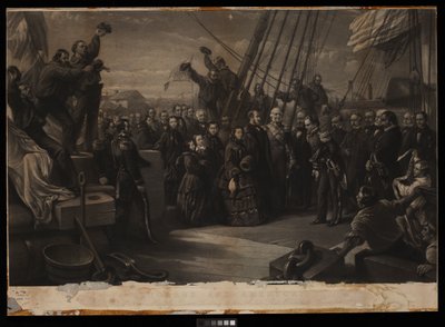 Engeland en Amerika. Het bezoek van Hare Majesteit Koningin Victoria aan het Arctische schip Resolute 16 december 1856, c.1859 door William 