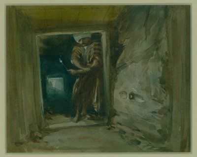 Galerij onder de Gouden Poort, Jeruzalem, 1871 door William Crimea Simpson