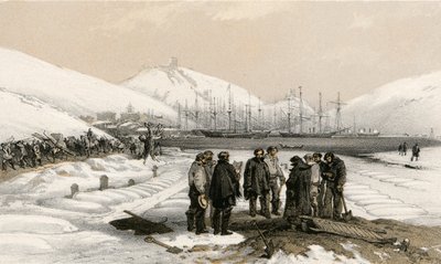 Graven aan het hoofd van de haven in Balaklava door William Crimea Simpson
