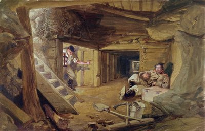 Mijn in de Bastion du Mat, Sebastopol, Krim door William Crimea Simpson
