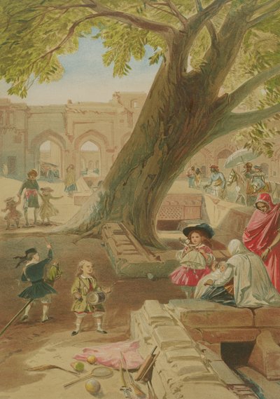 Peepulboom in het Paleis van Delhi, 1863 door William Crimea Simpson