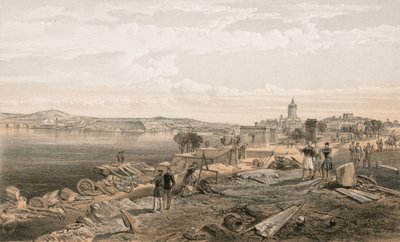 Sebastopol vanaf de achterkant van Fort Nicholas, kijkend naar het zuiden door William Crimea Simpson