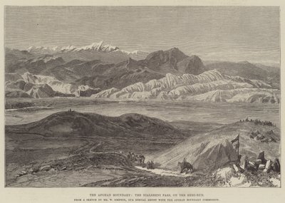 De Afghaanse grens, de Nialsheni-pas, aan de Heri-Rud door William Crimea Simpson
