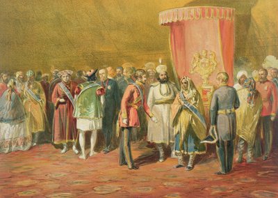 De eerste investituur van de Ster van India, 1863 door William Crimea Simpson