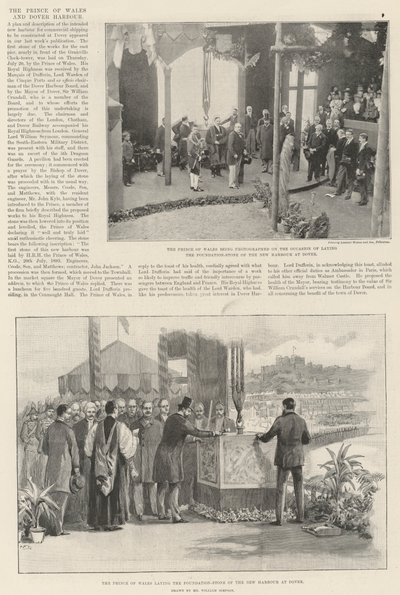De Prins van Wales en de Haven van Dover door William Crimea Simpson