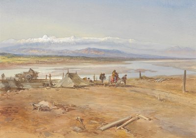 De rivier Chenab, Punjab, 1865 door William Crimea Simpson