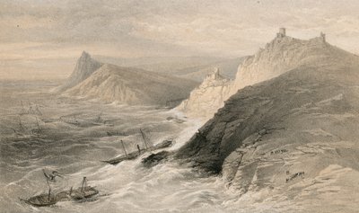 De storm bij de haven van Balaklava, 14 november 1854 door William Crimea Simpson