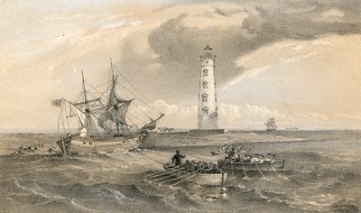 De vuurtoren bij Kaap Chersonese, kijkend naar het zuiden door William Crimea Simpson