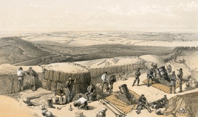 De nieuwe werken bij het beleg van Sebastopol op de rechteraanval, vanaf de mortierbatterij rechts van Gordon