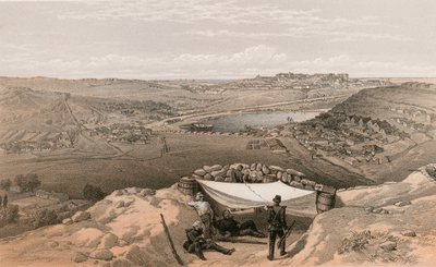 De stadsbatterijen of binnenste fortificaties van Sebastopol, 23 juni 1855 door William Crimea Simpson