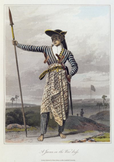 Een Javaan in oorlogskleding, pl. 5 uit Vol I van 