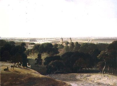 Een Uitzicht op Londen vanuit Greenwich Park door William Daniell