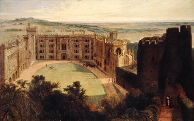 Arundel Castle vanaf de Donjon door William Daniell