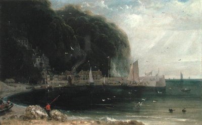 Clovelly in het Bristol Kanaal, c.1813 door William Daniell